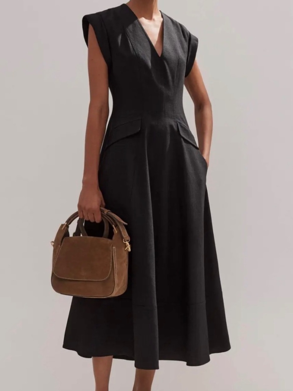 ME+EM Tailored Flare Midi Dress
